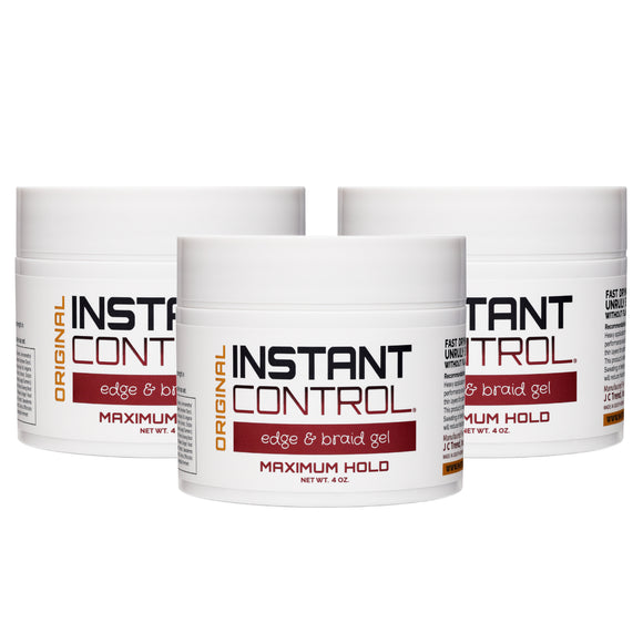 Instant Control Edge & Braid Gel (4 Ounce Pack of 3)