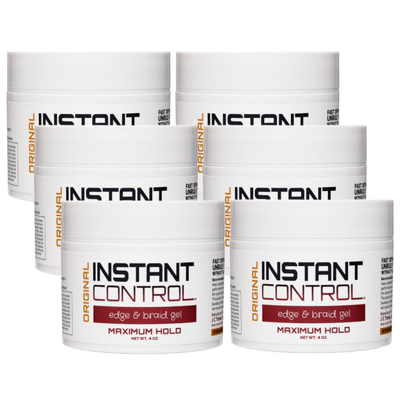 Instant Control Edge & Braid Gel (4 Ounce Pack of 6)